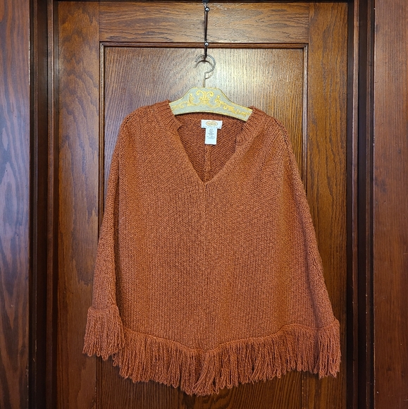 Talbots Sweaters - Talbots**100% Pima cotton fringe poncho